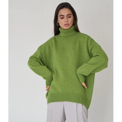 Women's turtleneck knitted sweater