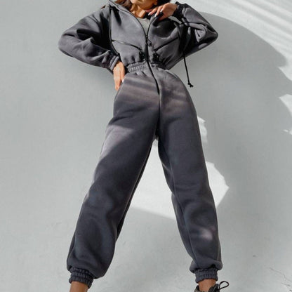 Women's overall jumpsuit with elastic waistband