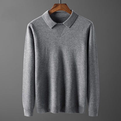 Men's knitted long sleeve sweater